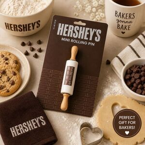 Hershey’s Mini Rolling Pin NIP Gift for Baker Chocolate Lover Kitchen Decor